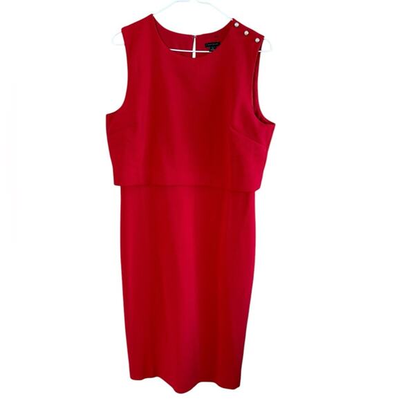 Ann Taylor Dresses & Skirts - Ann Taylor Women’s 10 Tall Peplum Sheath Dress New NWT Red Retail $149